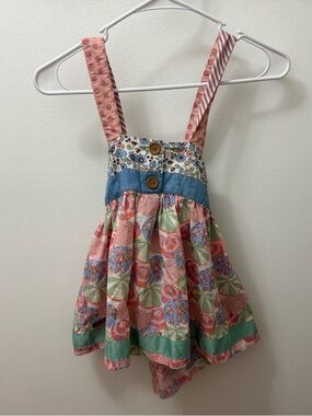 Matilda Jane Pink and Mint Mixed-Print Sundress